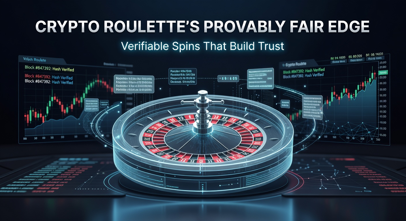 Grafik zur Funktionsweise von Provably Fair in Crypto Roulette, zeigt Server-Seed, Client-Seed und Ergebnisverifikation