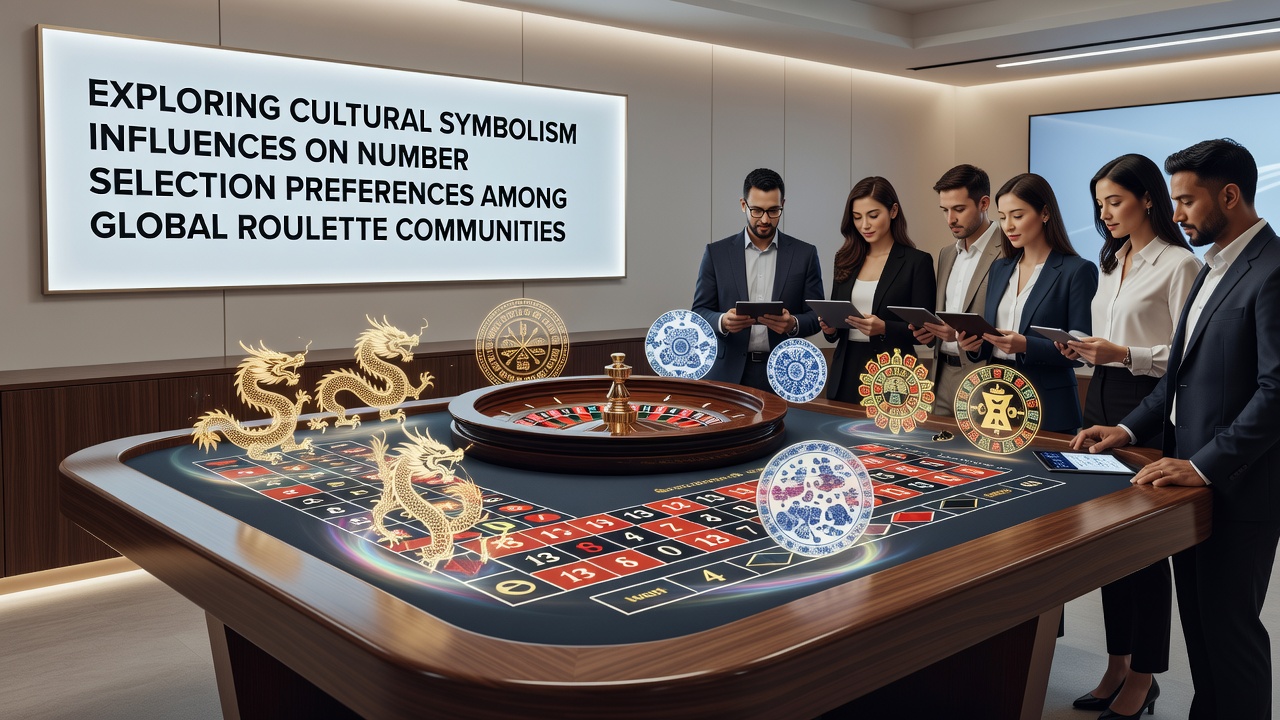 Darstellung kultureller Symbole und Roulette-Nummern in verschiedenen Gesellschaften
