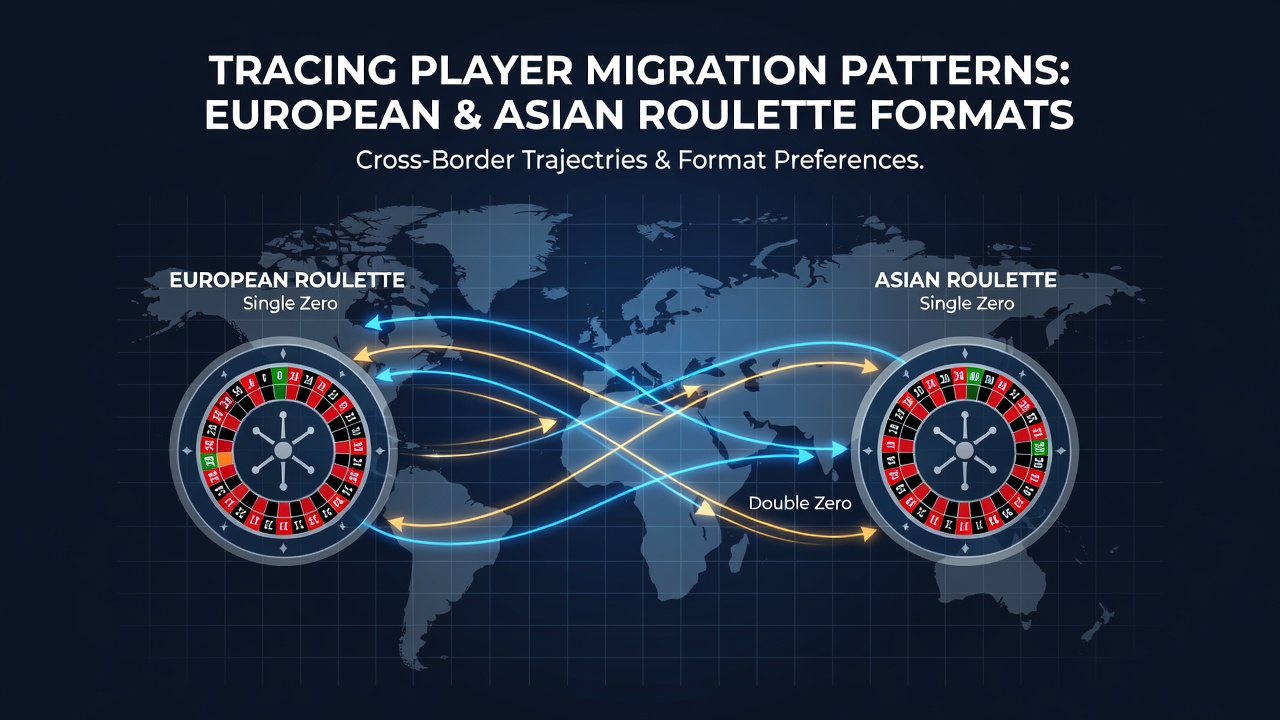 Grafische Darstellung von Spielerströmen zwischen Roulette-Formaten basierend auf Turnierprotokollen